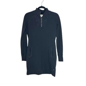 American Giant Women's French Terry Moto Dress in Black size XS